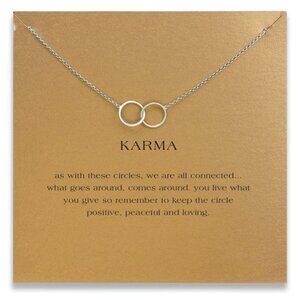 Karma Necklace in Silver tone